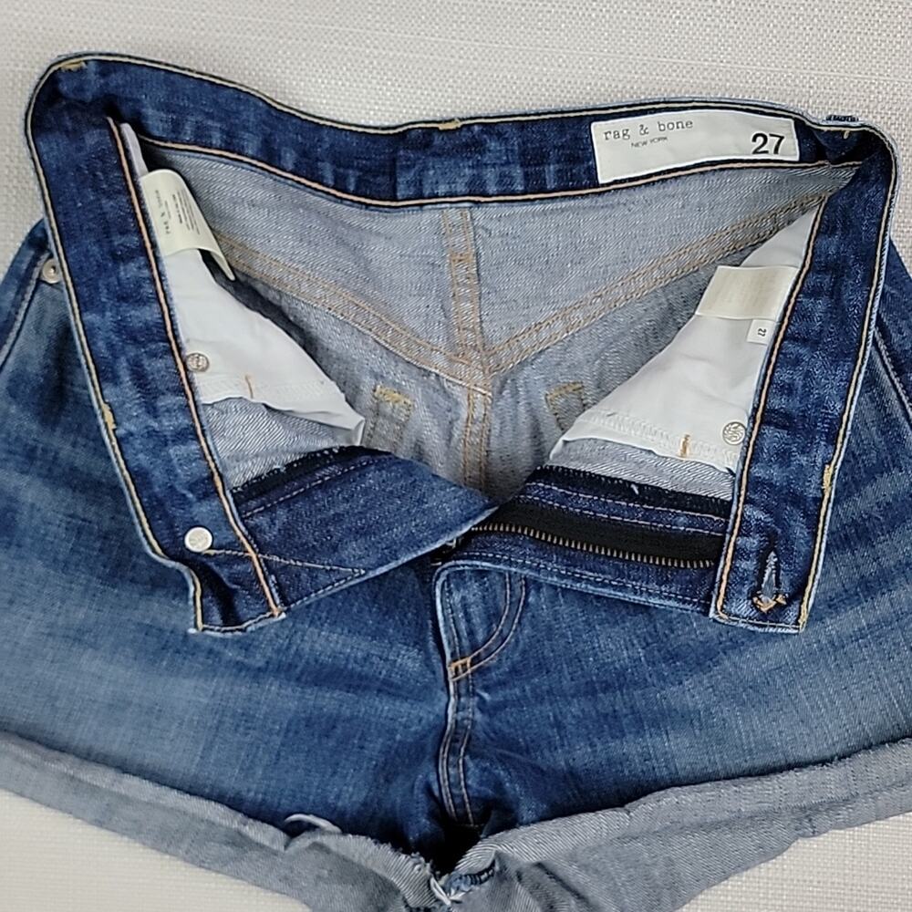 Rag‎ and Bone Denim Justine High Waist Cut Off Shorts Raw Hem 27 - Picture 5 of 15